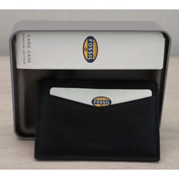 Fossil ML3562001 Men's Black Leather Ultra-Sleek Ingram Credit Card/ID Holder - Picture 1 of 6